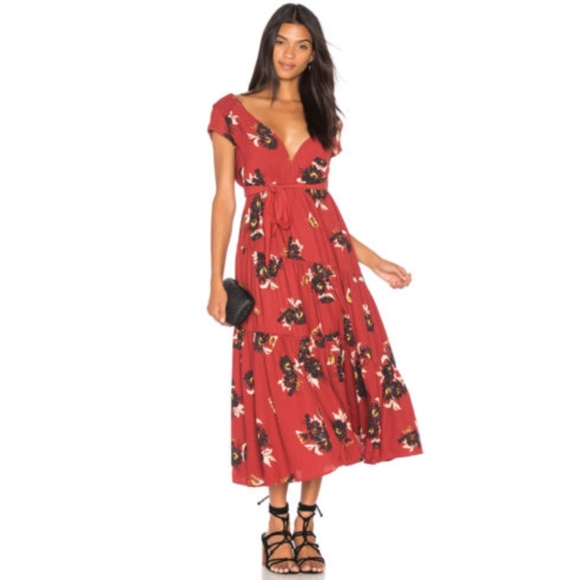 Free People Dresses & Skirts - Free People All I Got Maxi Dress Red 6 Romantic